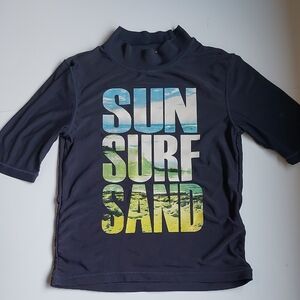 Cherokee Blue and Yellow Rashguard Sun Surf Sand